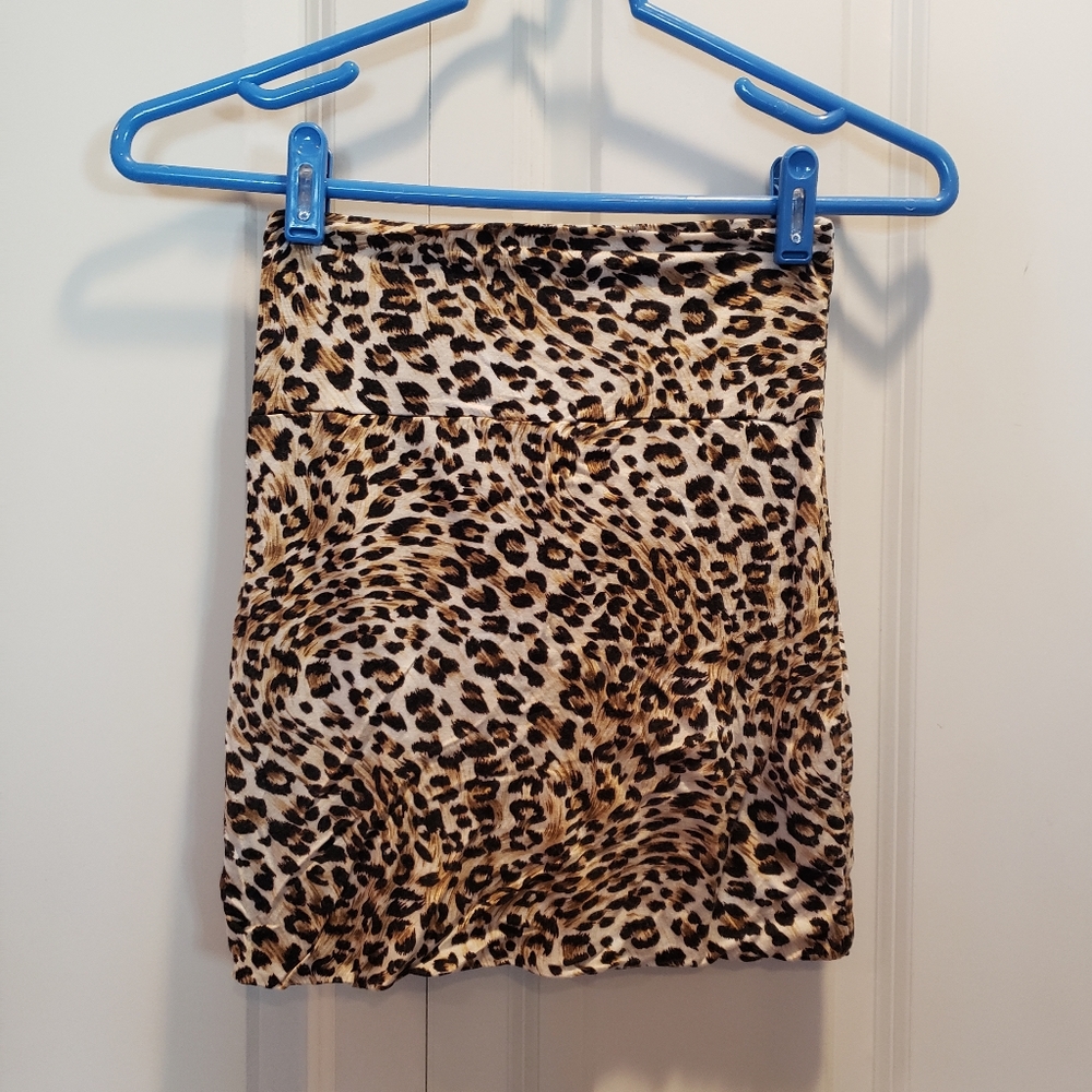 Akira Chicago Red Label Animal Print Mini Skirt Size S